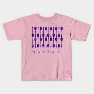 Spoonie Support! (Dark Purple) Kids T-Shirt